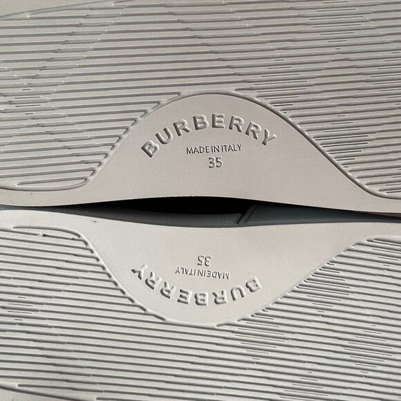 Burberry Blue Furley Logo-Embellished Sandals, IT35/US5 - Picture 9 of 16